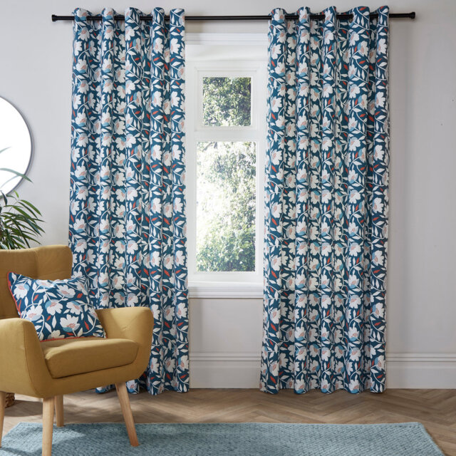 Luna Cotton Semi Sheer Curtain Pair