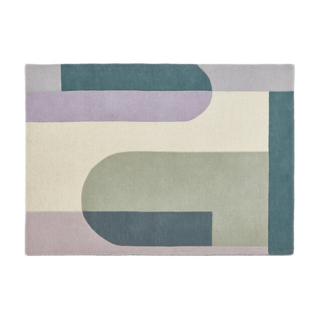 Bletchley Geometric Handmade Handwoven Blue/Grey/Navy Area Rug