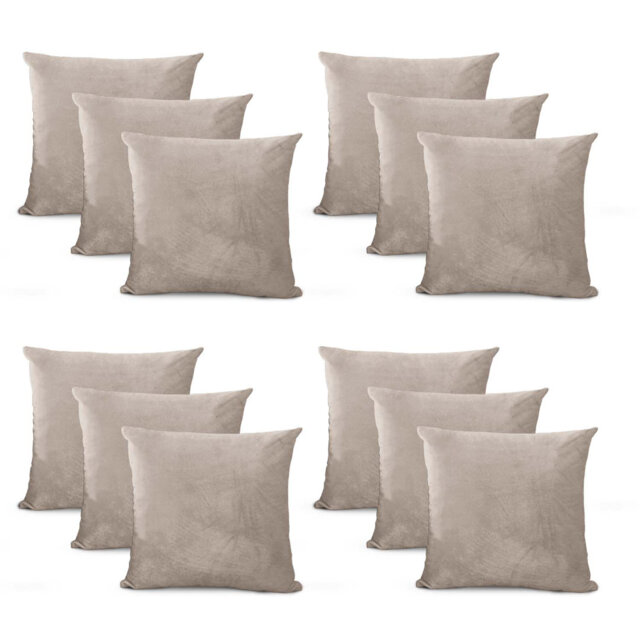 Velvet Cushion Cover Set Of 12 â Soft Luxury Decorative Throw Pillow Covers For Sofa, Living Room & Bedroom
