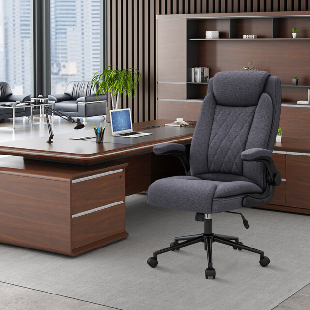 Executive Office Chair, Ergonomic Office Chair, High Back, Height Adjustable, Comfortable Swivel Chair With Headrest, Suitable For Home Computer Desk,