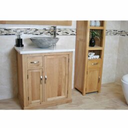 Decosta 750mm Single Bathroom Vanity with Vessel Stone Basin