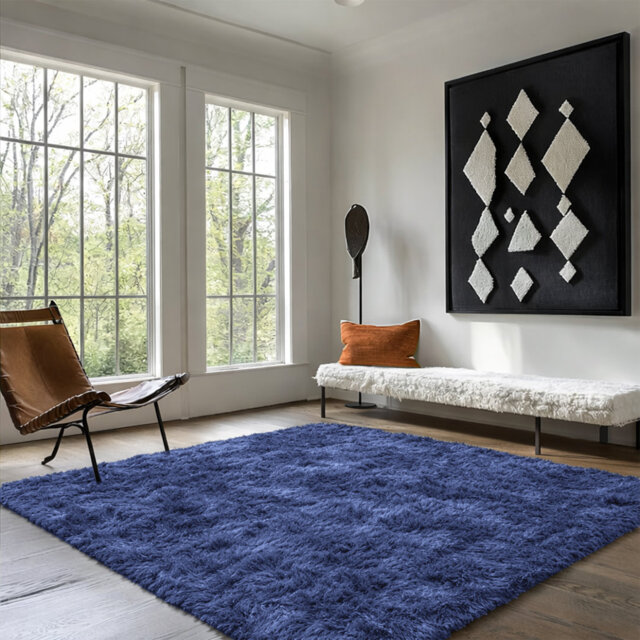 Deep Pile Fluffy Shaggy Area Rug for Indoor/Outdoor Use