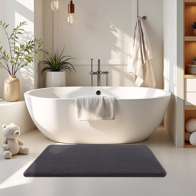 40×60cm Memory Foam Absorbent Non-Slip Washable Bath Mat