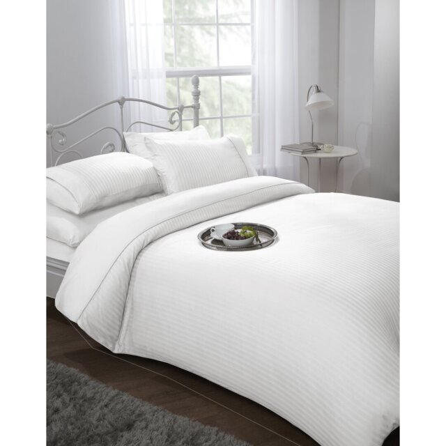 Satin Striped Duvet Cover Set with Pillow Shams Included