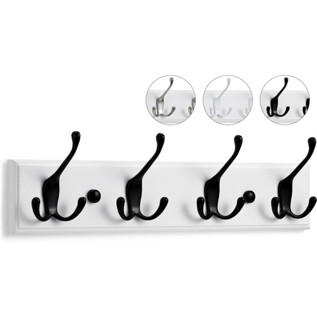 Aralda Metal Wall 4 - Hook Wall Mounted Coat Rack