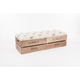 Alvarez Linen Blend Upholstered Storage Bench