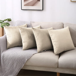 Square Luxury Velvet Throw Cushion Covers for sofa, couch set of 4