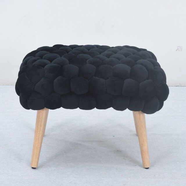 Aciel 56cm Wide Velvet Tufted Rectangle Geometric Shapes Footstool Ottoman