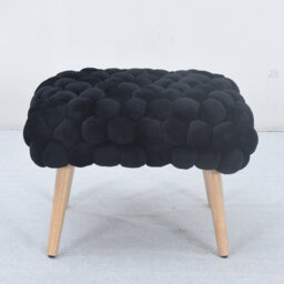 Aciel 56cm Wide Velvet Tufted Rectangle Geometric Shapes Footstool Ottoman