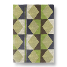 Livingon Flatweave Cotton Green/Brown/Beige Rug