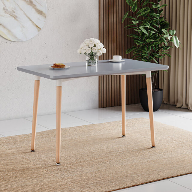 4 Seater Square Table With Beech Wood Legs Dining Room Kitchen Furniture