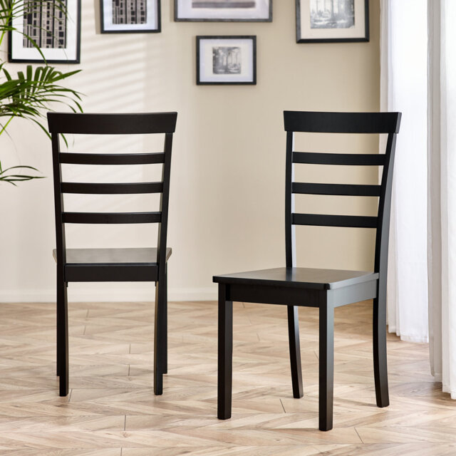 Whitley Solid Wood Dining Chairs - Traditional Rustic Farmhouse Kitchen Style
