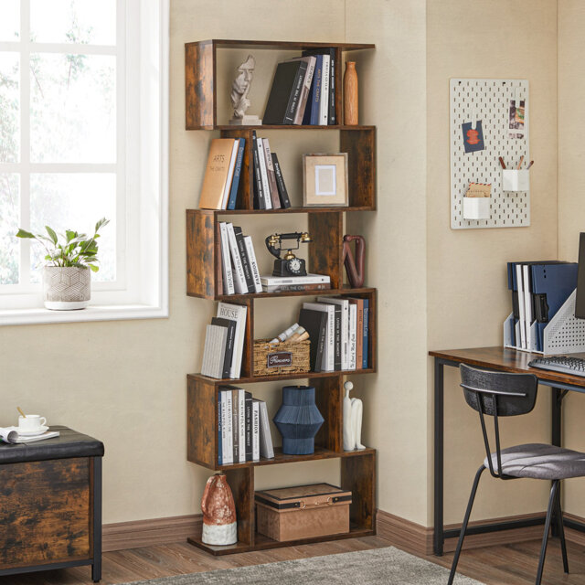 Geena 190.5cm H x 70cm W Geometric Bookcase