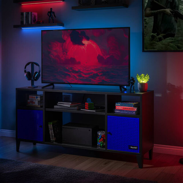 X Rocker Mesh-Tek Media Gaming Unit - Tv Unit - Blue