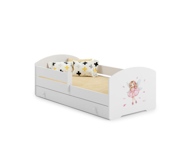 Children's bed Luk with drawer - Girl with wings
