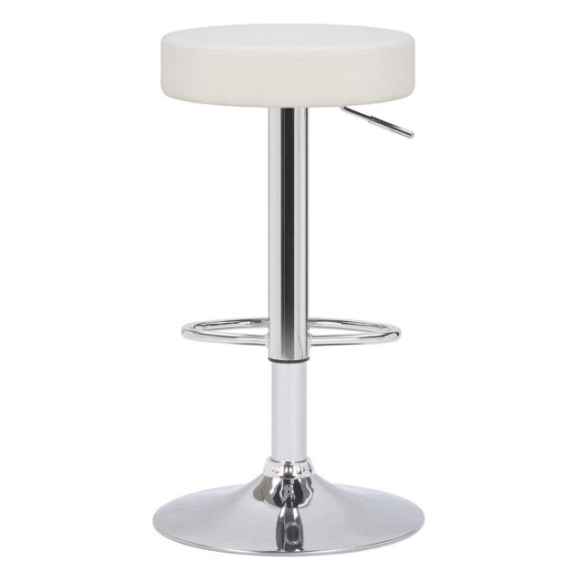 Bartz Swivel Upholstered Adjustable Height Counter Stool with Metal Frame