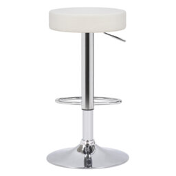 Bartz Swivel Upholstered Adjustable Height Counter Stool with Metal Frame