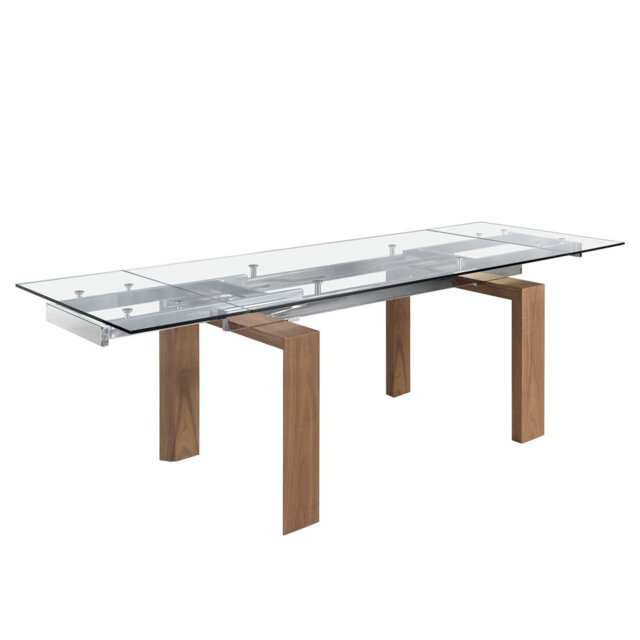 Extendable Glass Top Dining Table