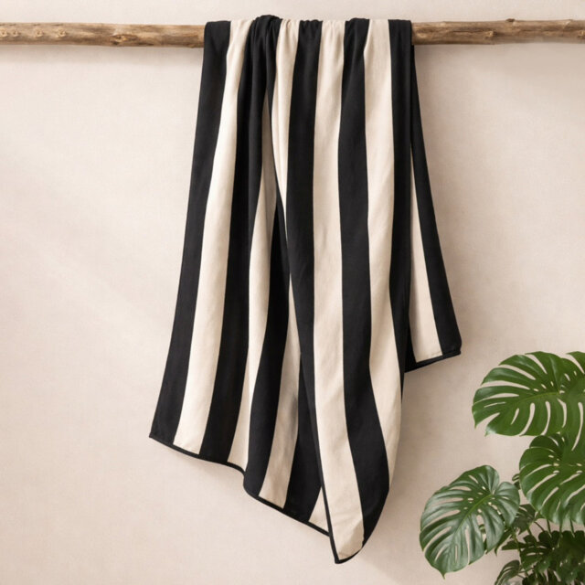 Organic Cotton Striped Beach Towel