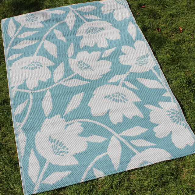 Luna Outdoor 120cm X 170cm Duck Egg Area Rug