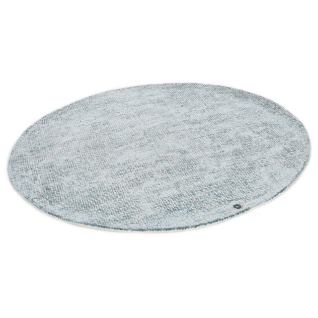 """Groove Uni"" rug, Tom Tailor, color beige, 140cm round in , Turquoise"
