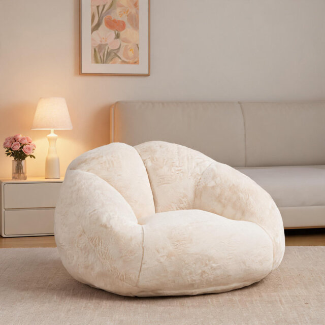 Faux Fur Bean Bag Chair