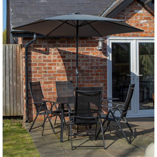 Charleah Rectangular 7 - Piece 4 - Person 149Cm L Outdoor Dining Set