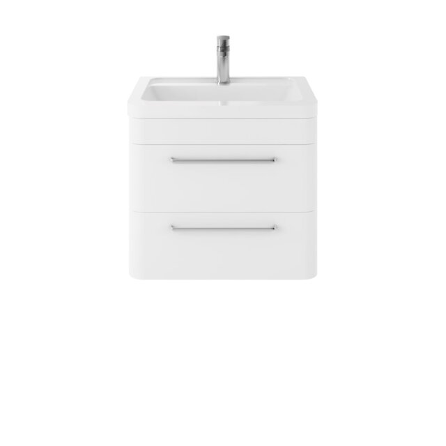Solar 607mm Single Bathroom Vanity with Integrated Vitreous China Basin
