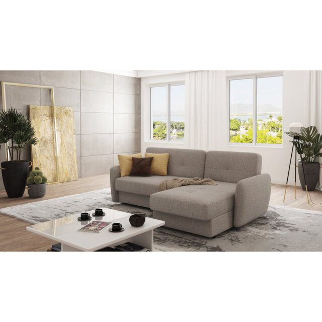 Modern Corner Chaise Sofa Jumbo with Sleeping Function And Storage