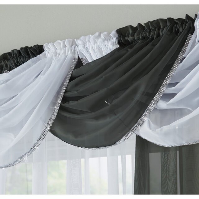 Anson Solid Colour Swag Window Pelmet