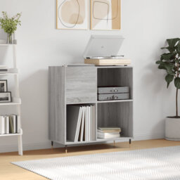 Record Cabinet 84.5 x 38 x 89 cm Engineered Wood