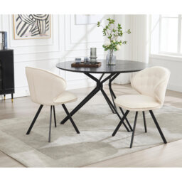 49cm H Upholstered Metal Accent