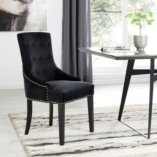 Conway 52cm H Tufted Velvet Upholstered Side Chair