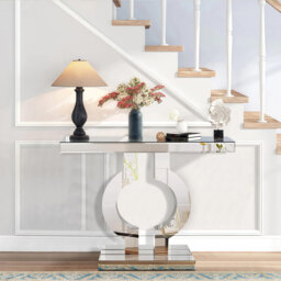 100cm Glass Top Console Table