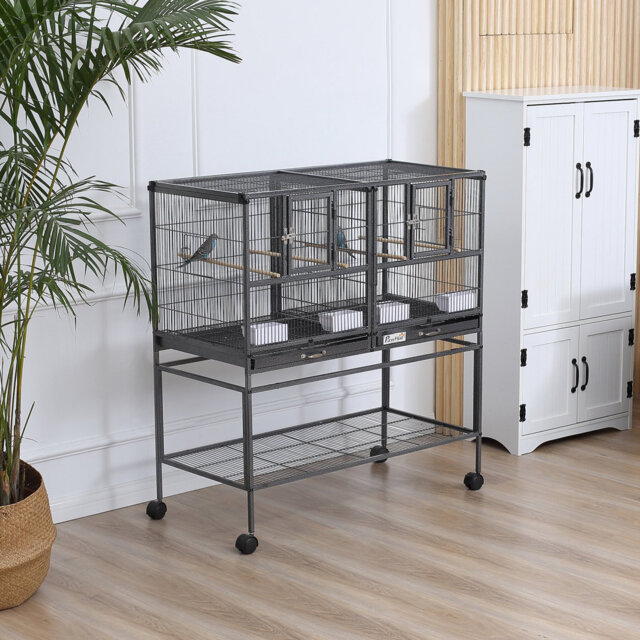 Keiser 102Cm Steel Flat Top Floor Bird Cage with Wheels