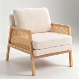 Wood Frame Upholstered Armchair Accent Chair