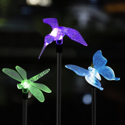 Solpex Solar Garden Lights - Multi-Color Changing LED Butterfly Lights for Outdoor Decorations, Garden, Patio & Lawn