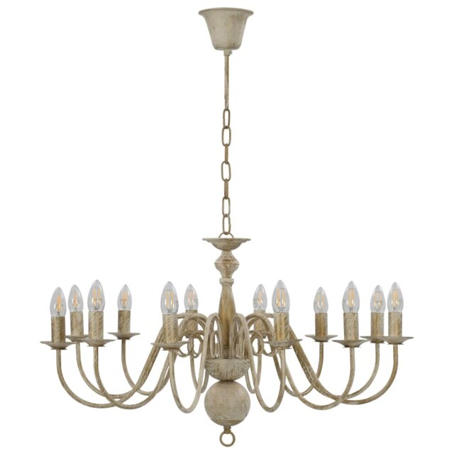 Cheeks 12 - Light Candle Style Chandelier