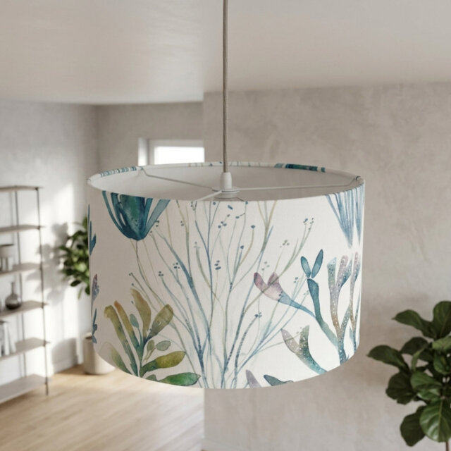 20cm H Cotton Drum Pendant Shade ( Screw On )