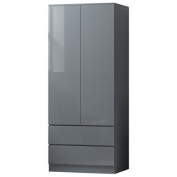 Warren 2 Door 2 Drawer Combi Wardrobe - Modern No-Handle Design, Soft-Close Hinges, Scratch-Resistant Finish