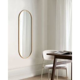 Metal Oval Floor Mirror