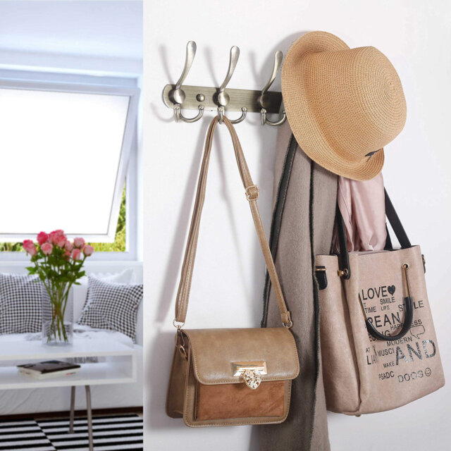 Stainless Steel Wall Mounted Required 5 - Hook Wall Mounted Coat Rack