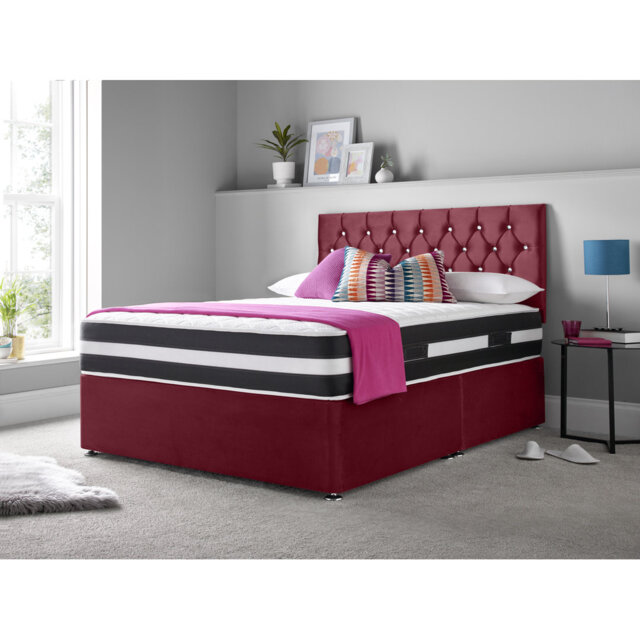 Marlton Upholstered Divan Bed with Mattress