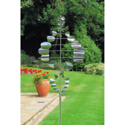 Stainless Steel Sailor Wind Spinner on Garden Stake – Outdoor Kinetic Wind Sculpture Sun Catcher Garden Décor