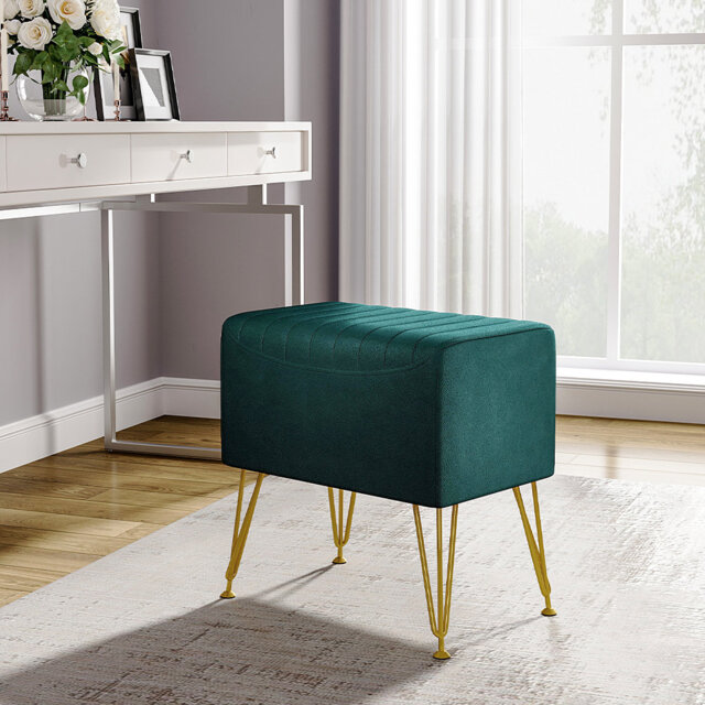 Velvet Upholstered Bench