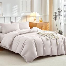 Super Soft Microfibre Reversible Plain Duvet Cover Set