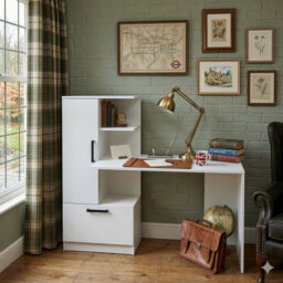 Computer Desk With Shelves And Storage Cabinet –