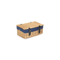 "Lily Manor Wicker 14"" Empty Hamper Basket with Lining"