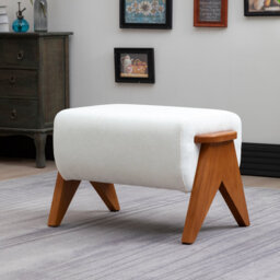 65cm Wide Rectangle Solid Colour Standard Ottoman