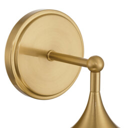Modern Brass Wall Light with Glass Shade, Decorative Bedside & Hallway Sconce, Soft Ambient Lighting